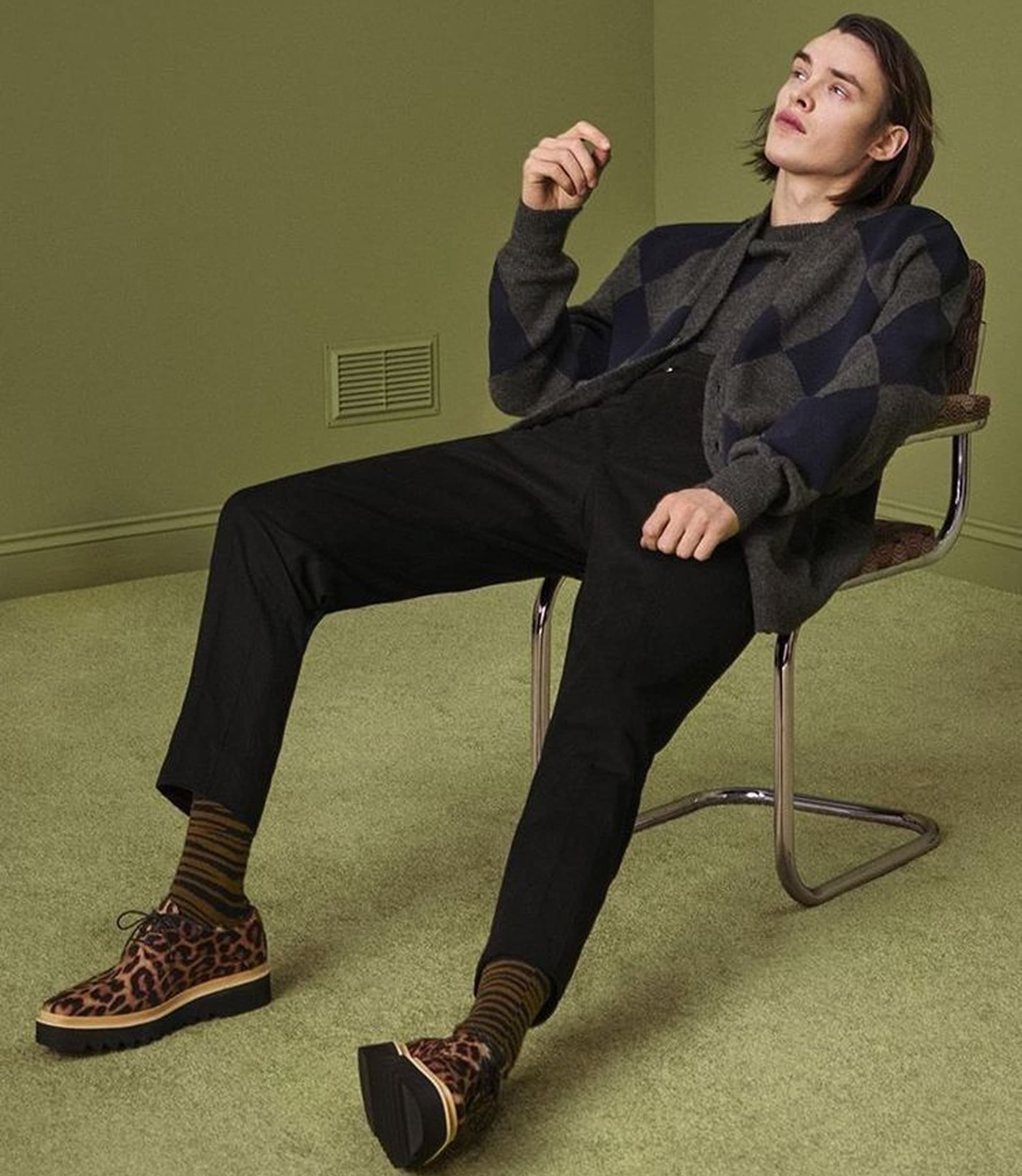 Men Pattern Cardigan