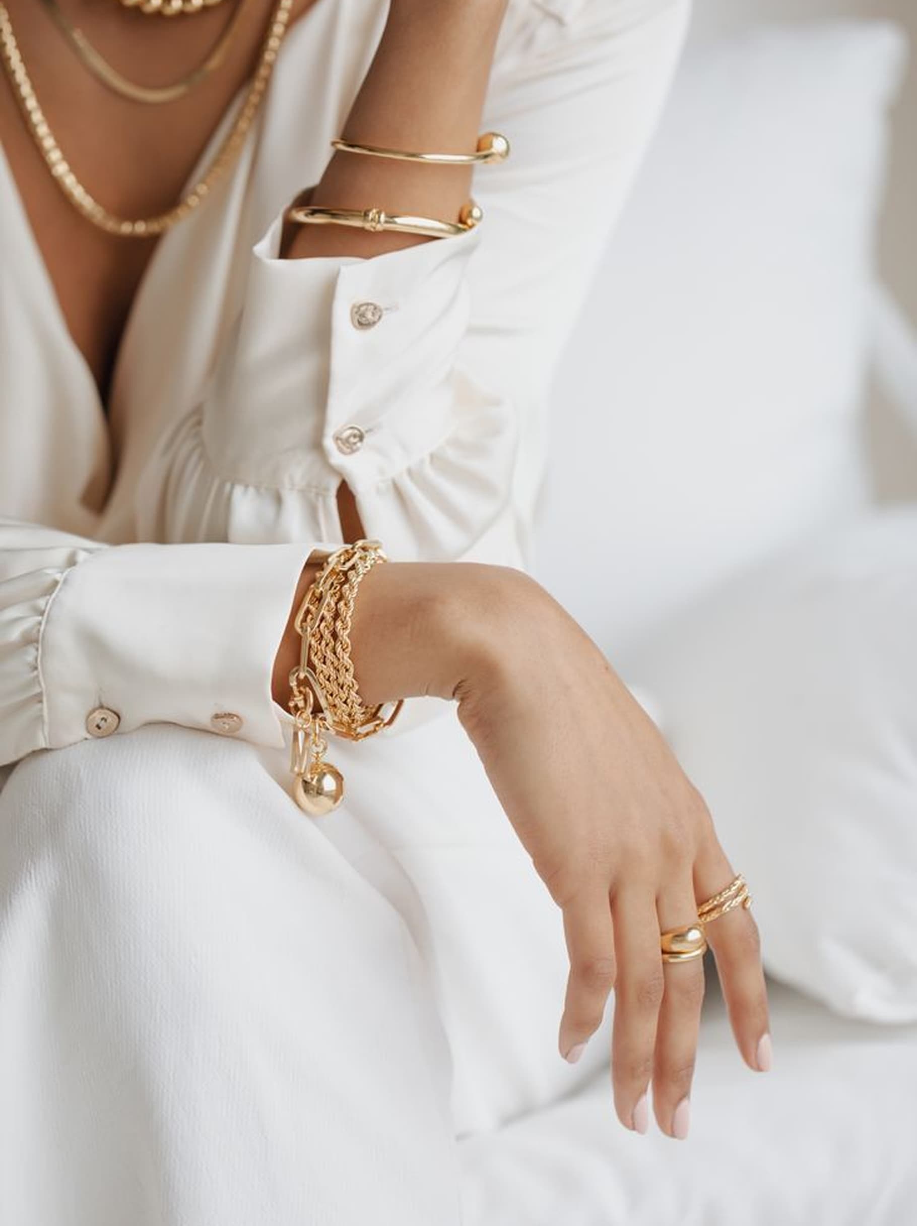 White Blouse Jewelry